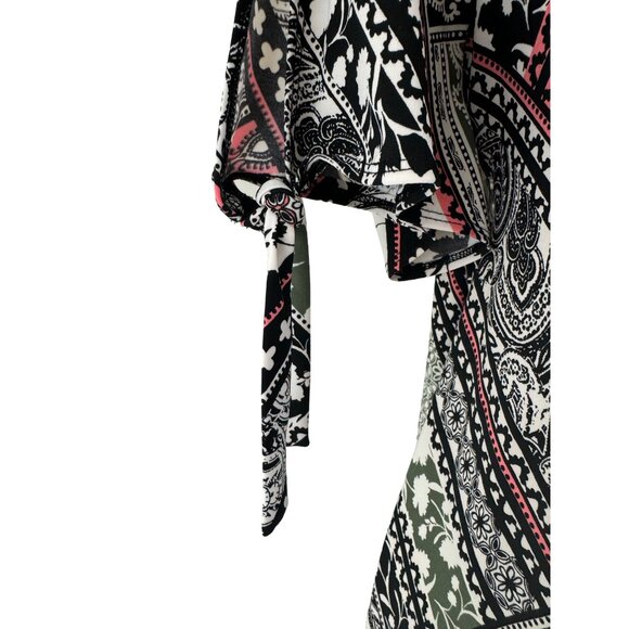 Size 1X 16 PATCHWORK MIXED‎ PRINT EMBELLISHED SWING DRESS Summer Wedding PLUS SZ - Picture 3 of 8